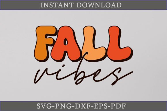 Fall Vibes Retro SVG Cut File