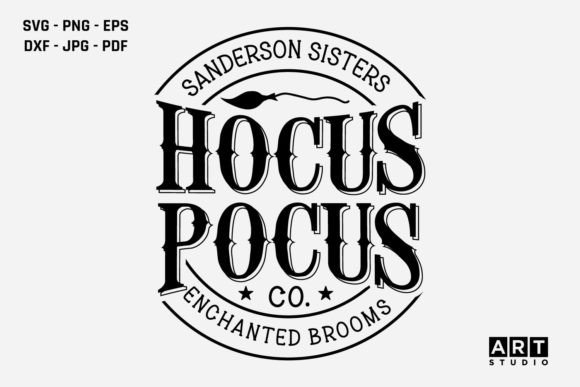 Halloween Sign SVG Hocus Pocus: Real Embroidery Test