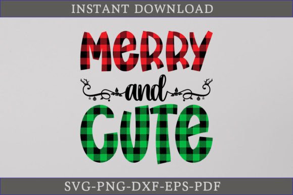 Merry and Cute Christmas SVG Cut File