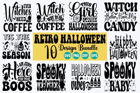 Retro Halloween Bundle SVG Design